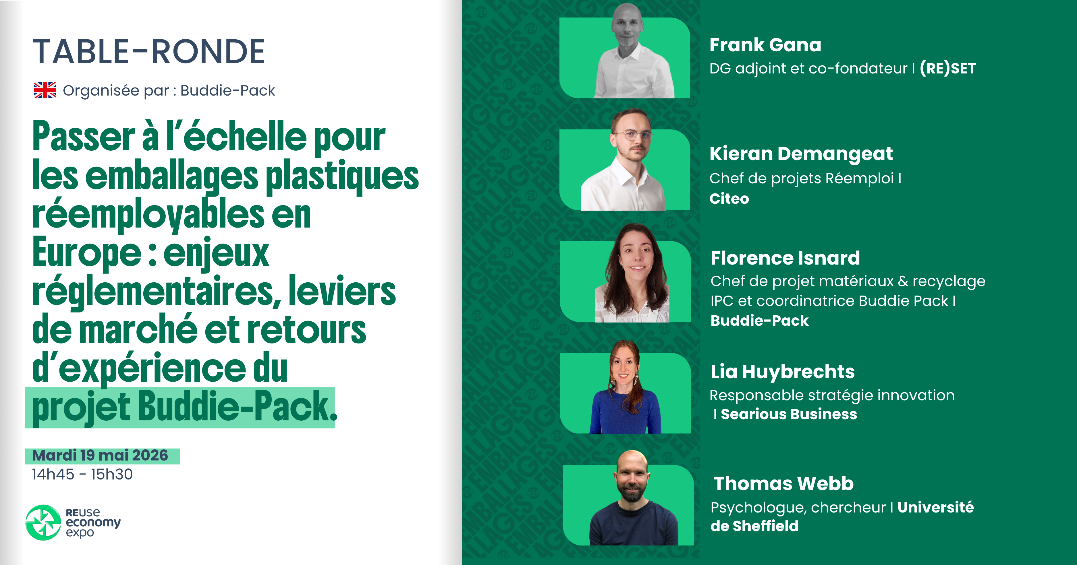 Passer à l’échelle pour les emballages plastiques réemployables en Europe&nbsp;: enjeux réglementaires, leviers de marché et retours d’expérience du projet Buddie-Pack.